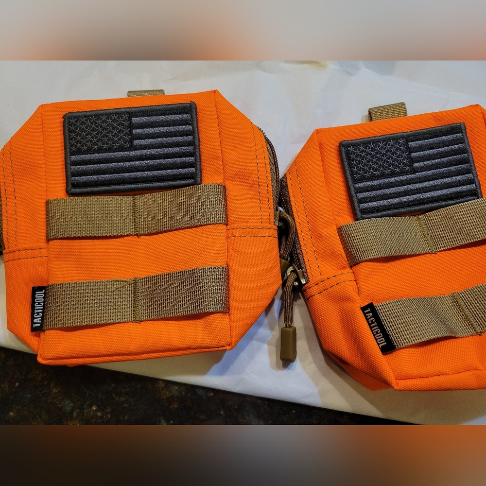 Orange Pouch With Flag Patch 2 Bundle - image 1